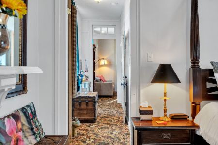 Charming entryway w/ warm vintage touches to welcome you in.
